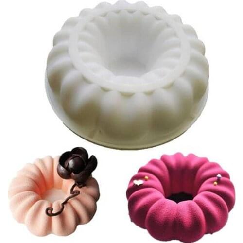 Hot Round Petal Flower Shape Silicone Cake Mold 3D Cupcake Jelly Pudding Cookie Muffin Soap Mould Baking DIY Moule Tool