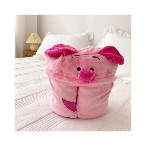 Disney Piglet Fashion Anime Figures Cartoon Product Cosplay Accessories Blanket Household Gift New