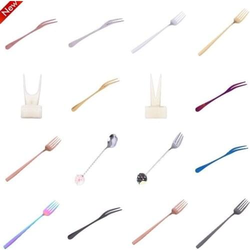 Cartoon Children Snack Cake Dessert Food Pick Toothpick Lunches Party Decor Animal Farm Parrot Bamboo Flamingo Fruit Fork