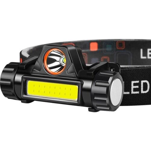 Built-in battery USB rechargeable headlamp, mini flashlight, magnet camping light, LED headlight, outdoor fishing light