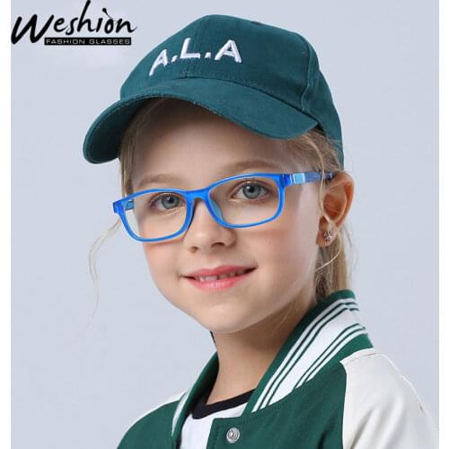 Teens Anti-blue Light Glasses Teens Optic Prescription Flexible Child Eyeglasses Girls Boys Transparent Reading Glasses