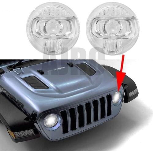 Suitable for 1/10 simulation climbing car JEEP SCX10 III AXIAL 900/90047 313mm Wrangler Universal headlight cover LED lamp cup