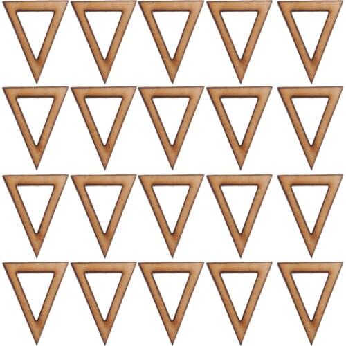 20 Pieces Wood Frame Shapes Pendant Embellishments DIY Jewelry Making Crafts