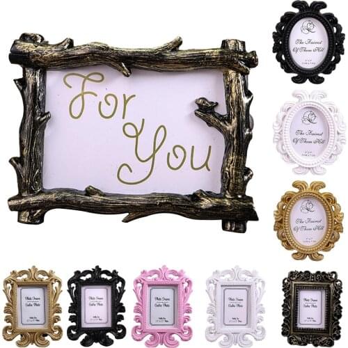 Hollow Design Oval/Rectangle Photo Frame Picture Holder Wedding Home Decor Gift Valentines Day Party Decoration Supplies