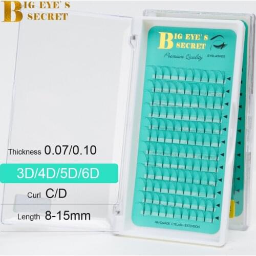 Big eyes secret Premade Volume Fans Lash Russian Volume Professional Lash Extensions C&D Curl Faux Mink Eyelash Extension