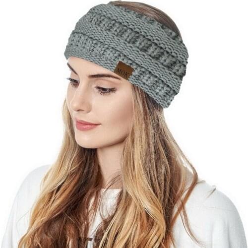 2020 Wide Knitting Woolen Headband Winter Warm Ear Women Crochet Turban Hair Accessories Girl Hair Band Headwraps Ear Warmer