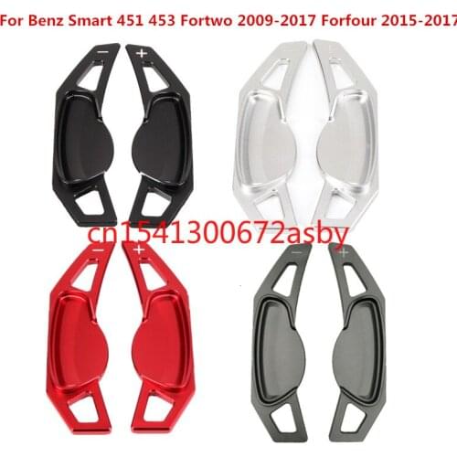 Aluminum alloy steering wheel shift paddle extension rod For smart forfour fortwo car accessories 2PCS