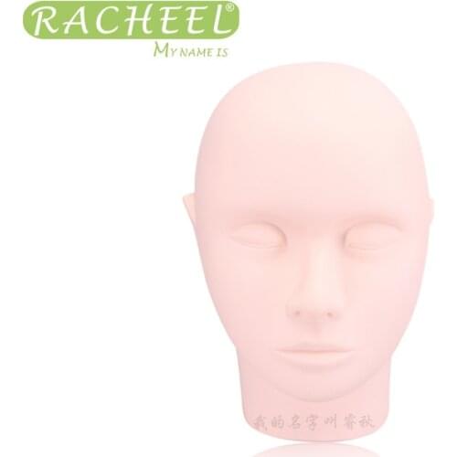 Unique Mannequin Flat Head Training Silicone Head for Eyelash Extensions Practice Head Two size