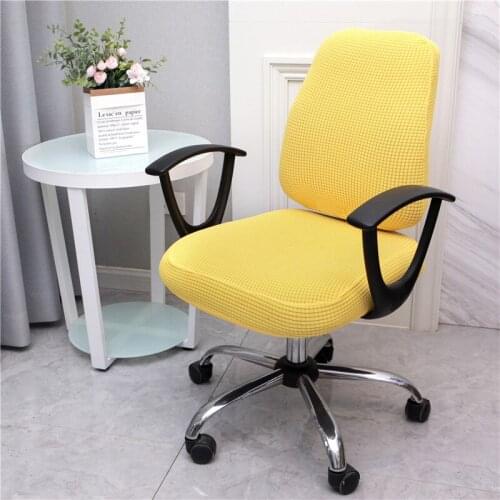 Thicken 2pcs/set Elastic Office Computer Chair Cover Back Seat Cover Stretch Spandex Kids Study Rotating Lift Seat Case Cover