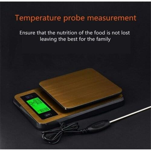 Coffee Scale with Timer Digital Weight Drip Scale for Pour Over Coffee Brewer with Temperature Probe
