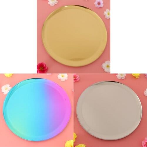 Waterproof Stainless Steel Round Tray Trinkets Jewelry Organizer Plate