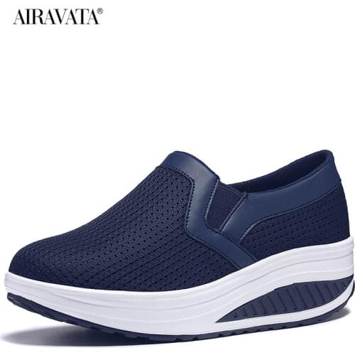 Womens Shake Shoes Casual Mesh Shoes Fitness Platform Sneakers Breathable and Comfort Size:35-42
