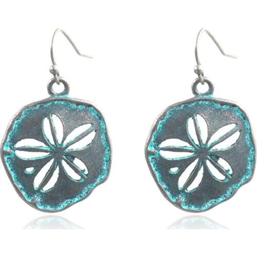 Sweet Hollow Sunflower Girls Vintage Drop Earrings Irregular Geometric Party Ear Jewelry Fashionable Women Hanging Brinco Bijoux