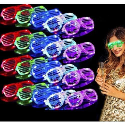10pcs/lot Hot Sale Flashing Party LED Light Glasses for christmas Birthday Halloween party decoration supplies glow glasses