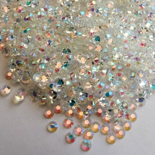 1000 pcs 3-5mm CLEAR AB jelly Rhinestone Nail embellishment Resin Jelly Rhinestone Hotfix Flatback Flat Back 3MM 4MM 5MM STONE