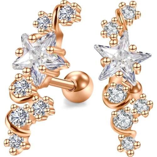 16 Gauge 1pc Surgical Steel Ear Cartilage Tragus Helix Piercing Labret Lip Studs Ring Internally Thread 6mm Body Jewelry