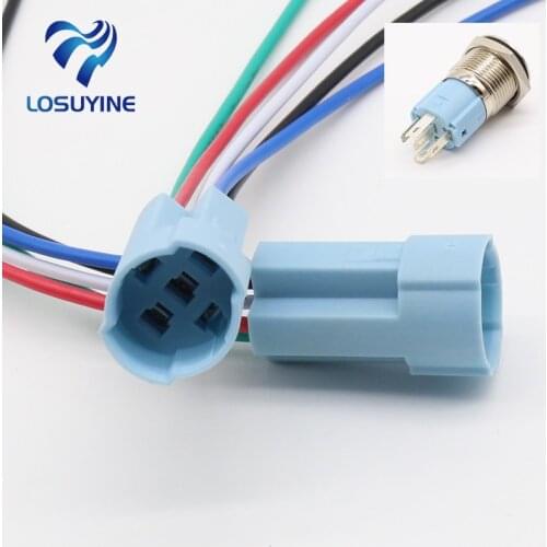 16mm push button switch flat pins type switch connector pushbutton switch socket