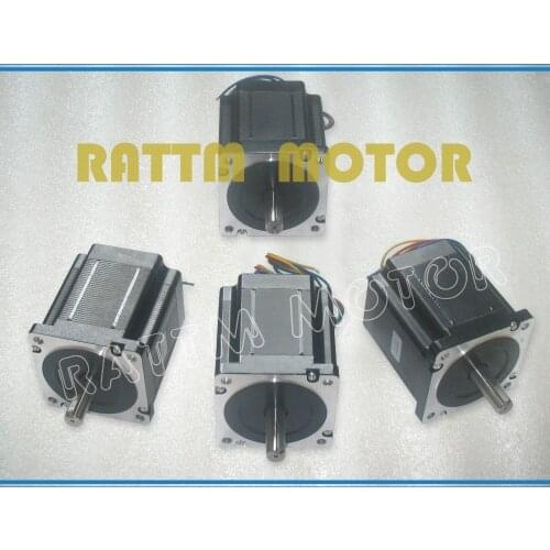 4PCS NEMA34 86 Type 878Oz-in CNC stepper motor stepping motor/4.0A for large CNC Router Milling Engraving Machhine