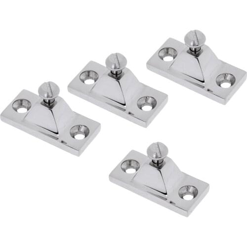 4 Pieces Heavy Duty Side Mount Deck Hinge Boat Bimini Top Fitting / Hardware 2" x 7/8" Marine 316 Stainless Steel