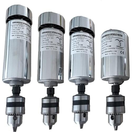48V 200w/300w/400w/500w Engraving Machine Spindle Motor Air-Cooling High Speed CNC (Drill Chuck Clamping Range：1.5-10mm