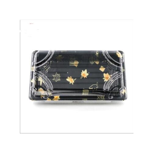 500 sets Japanese-style Clear Plastic Lunch Box Dinnerware Boxes Disposable Food Container Sushi Box Take Away lin4936