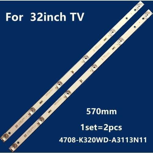 570MM LED Backlight strip 6 lamp For 32M3080/60S 4708-K320WD-A3113N11 A3113N41 K320WDD1 A3