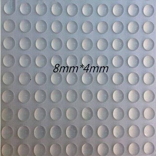 500pcs 8mm x 4mm clear anti slip silicone rubber plastic bumper damper shock absorber 3M self-adhesive silicone feet pads
