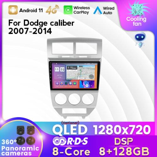 7862C For Dodge Caliber 6G+128G Android 11 Car Radio Multimedia player Head Unit 2007 - 2010Autoradio Touchscreen GPS Navigation