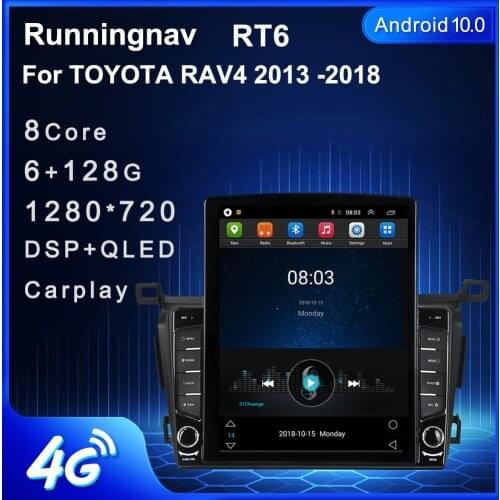 9.7" Android 10.1 For TOYOTA RAV4 2013 -2018 Tesla Type Car Radio Multimedia Video Player Navigation GPS RDS 2 Din
