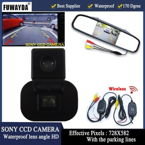 FUWAYDA CCD Car RearView Camera Car Monitor 4.3 Inch TFT LCD Monitor Parking for KIA FORTE /Hyundai Verna /Hyundai Solaris Sedan