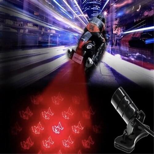 Automobile and Motorcycle Laser Taillights Smog and Anti-collision Laser Lights Motorcycle Warning Brake Lights Rear Fog Lights