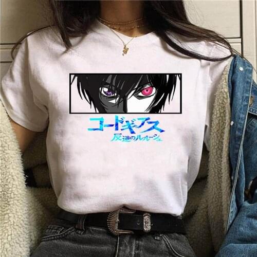 Unisex Code Geass Lelouch Lamperouge Supernatural Animation T-shirts Funny Tops Lelouch Britannia Anime Harajuku Tshirt