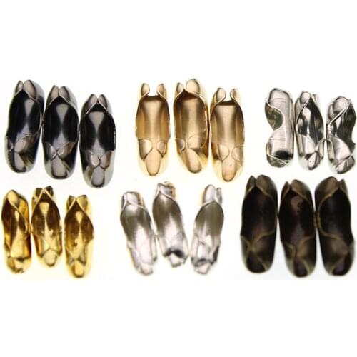 200pcs 1.5 2.4 3.2 mm Ball Beads Chain Connectors Clasps for Jewelry Making End Fastener Connectors DIY Jewelry Making Findings