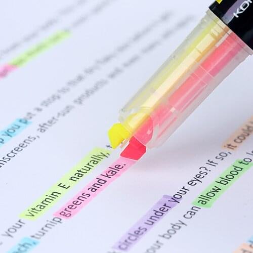 1pc KOKUYO Beetle Tip Highlighters L303 Dual Color Two Tone Color Marker Pastel or Nomal Colour School Supplies Stationery