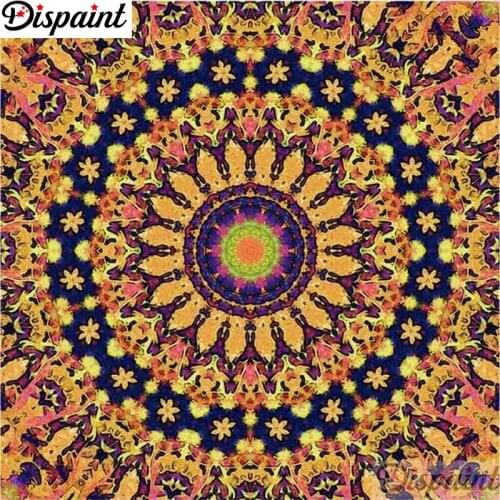 Dispaint Full Square/Round Drill 5D DIY Diamond Painting "Mandala scenery" 3D Embroidery Cross Stitch 5D Home Decor A11355
