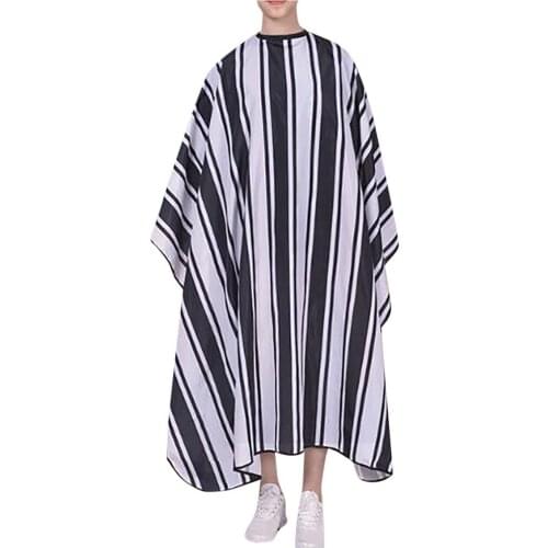 Adjustable Stripe DIY Hair Cutting Cape 1PC Hair Salon Hairdressing Gown Hair Cutting Barbers Cape Cloth M#07