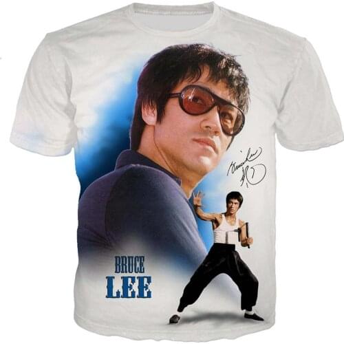 2021 New Cool T Shirt Men/women Bruce Lee 3D Printed T-shirt Short Sleeve Harajuku Style T Shirt Streetwear Tops