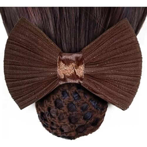 New Style Stewardess Hair Ring Hair Accessories Professional Headdress Lady Hotel Nurse Bank Net Bow Hair Net Headdress