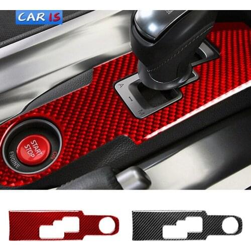 Carbon Fiber Central Control Gear Panel Car Stickers And Decals Trim Cover For Nissan GTR R35 2008-2016 Auto Styling Accessories