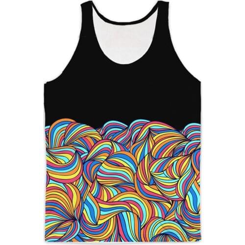 REAL American US SIZE Rainbow Levels High Quality new 3D Sublimation Print Tank top plus size 4xl 5XL 6XL