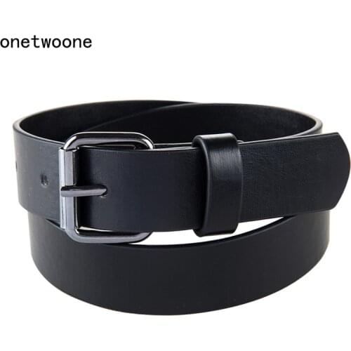 Good Qaulity Black PU Belt For Student School Boys Waist Straps Teens pu Leather Belt For Jeans Pants Trousers 75cm 80cm 85cm