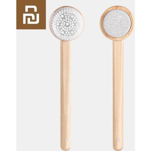 Youpin Body Brush Bath Brush Double side 2 in 1 Silicone Massage Bathroom Accessories Back Exfoliation Shower Foot clean