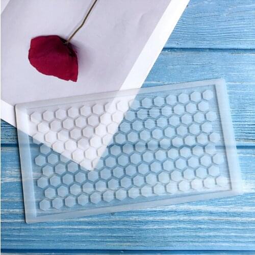 Aouke Cellular Honeycomb Lens Glue Mold Epoxy Resin DIY Grid Honeycomb Decoration Honeycomb Shape Silicone Mold