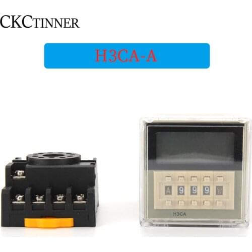 H3CA-A Time relay delay timer 0.1S-9990h Pin Timer industrial household Digital solid state timer
