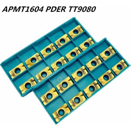 10PCS CNC turning tool APMT1604 PDER TT9080 high precision carbide blade milling cutter end milling cutter Tokarnyy lathe cutter