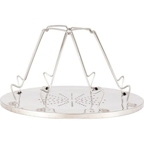 Outdoor stainless steel toast rack 4 slice toast bread pan camping picnic barbecue rack collapsible baking pan