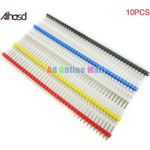 10PCS/LOT 40P 2.54mm Male Color Single Row Pin Header