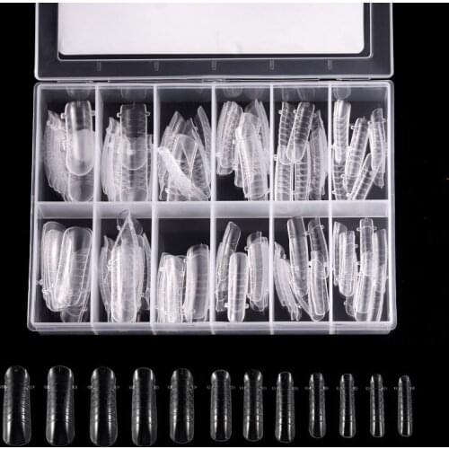 100/120Pcs Nail Quick Building Mold Tips Nail Dual Forms Finger Extension Nail Art UV Builder Easy Use Manicure Tool 2021