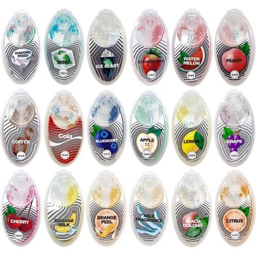 100 Pcs Mixed Fruit Flavor Menthol Capsule Mint Beads Filter Explosion Pops Cigarette Filter Brush Ball for Smoking Hold