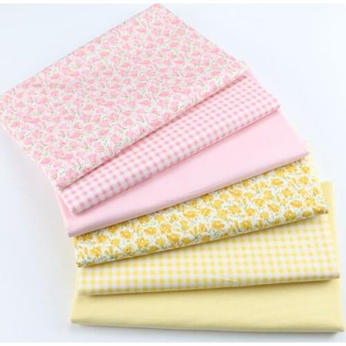 160cm*50cm Little yellow floral princess baby cotton cloth patchwork fabric Apparel dress cloth bedding quilting fabric Sewing